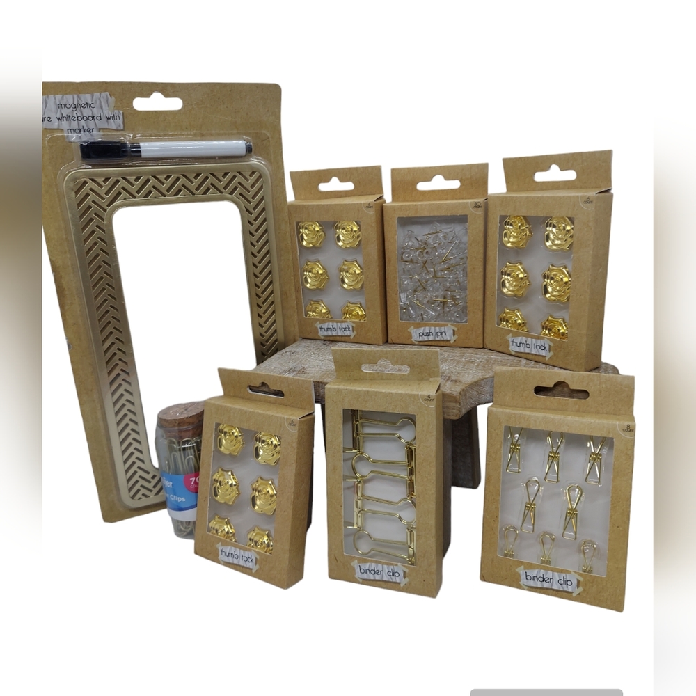 Unbranded 8 Piece Gold Office Set NWOT
